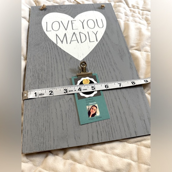 Set of 2 WOODEN 🤍 Farmhouse Style 🌿 Board Photo Signs with Clips - Picture 9 of 11